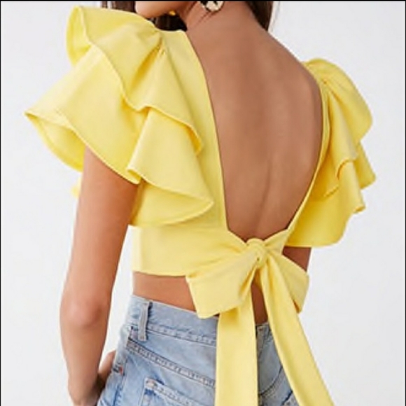 Yellow crop top - Picture 2 of 3